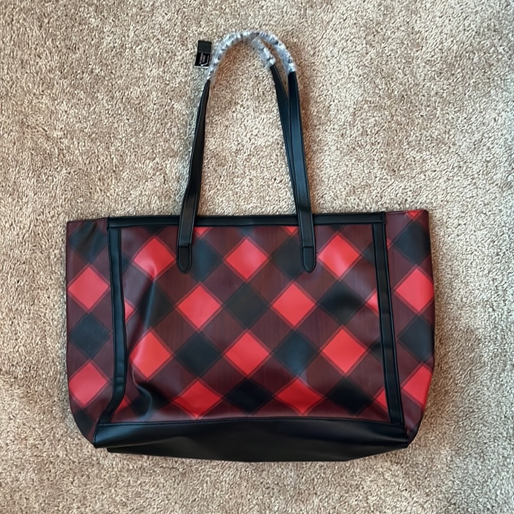 NWT Victoria’s Secret Plaid Tote Bag - Picture 3 of 6